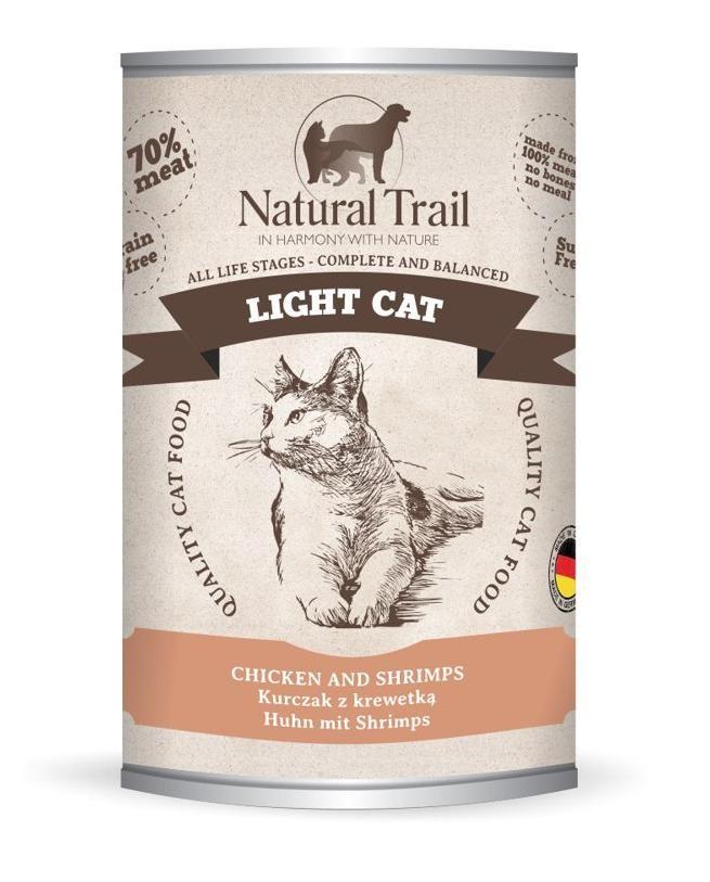 Natural Trail Light Cat – vådfoder til kat med kylling og rejer, 400 g billede