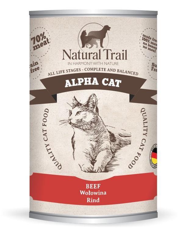 Natural Trail Alpha Cat Okse – vådfoder til kat, 400 g billede