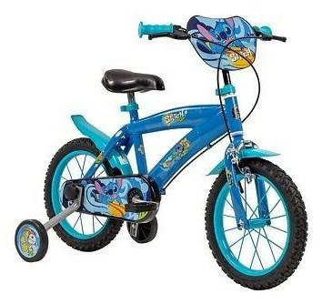 HUFFY børnecykel 14" - bycykel med støttehjul, blå/multifarvet, 3-5 år billede