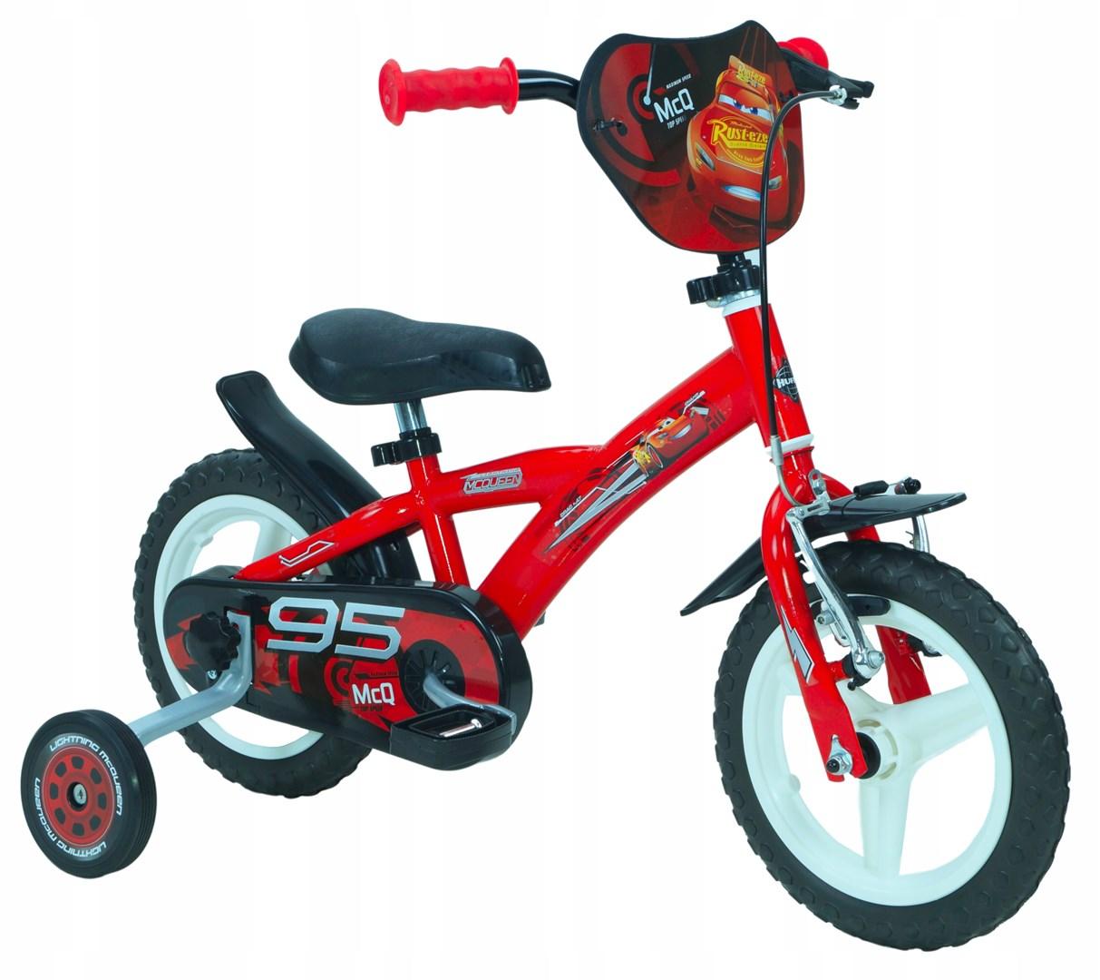 Huffy 22421W Disney Cars børnecykel 12" - rød med støttehjul billede