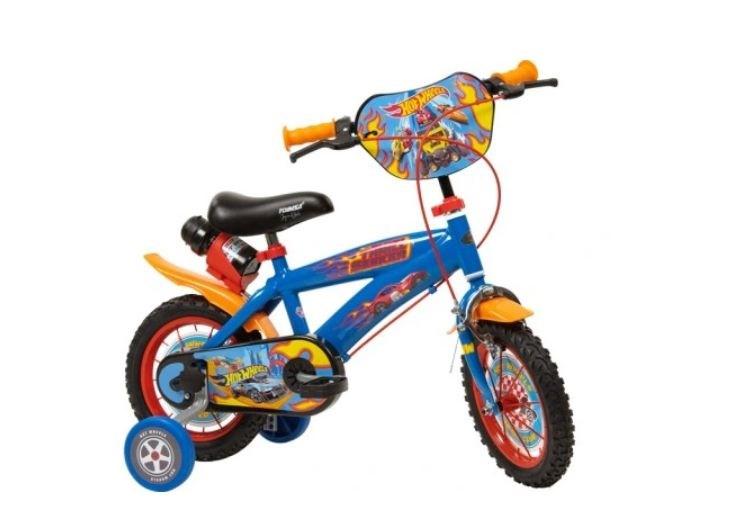 TOIMSA Hot Wheels børnecykel 12" - blå, med støttehjul billede