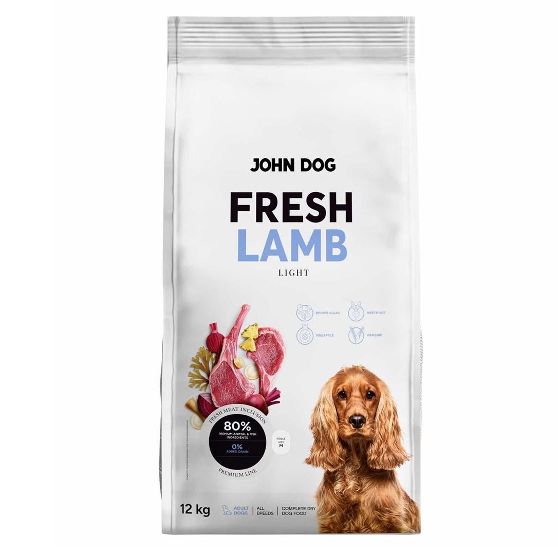 JOHN DOG Fresh Lamb Light – tørfoder til hunde 12 kg billede