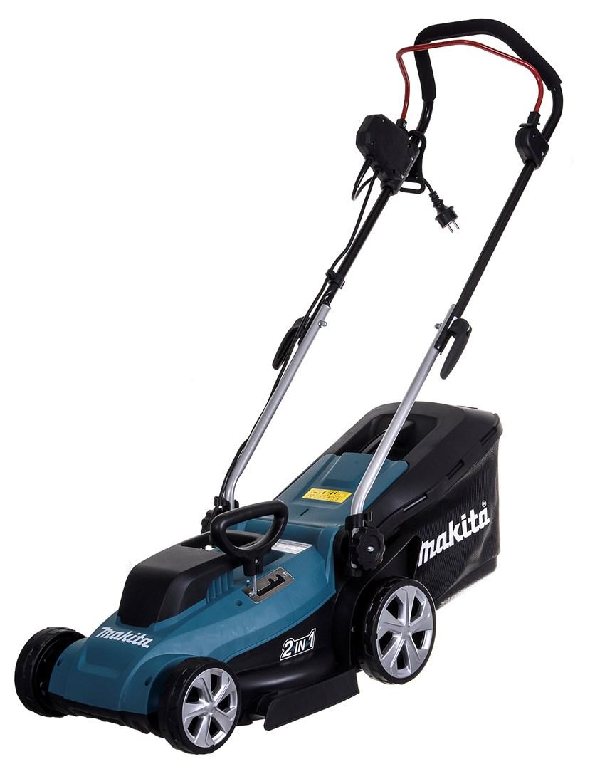 Makita ELM3320 elektrisk plæneklipper 33 cm - sort/turkis