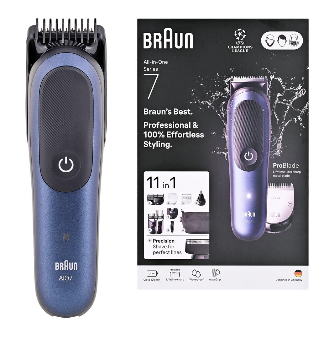 Braun All‑in‑One Series 7 AIO7540 trimmer - våd/tør, blå