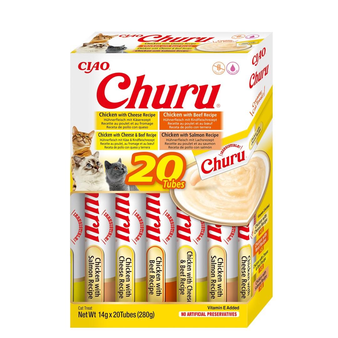INABA Churu Variety Box - kattetreats med kylling og okse, 20 × 14 g billede