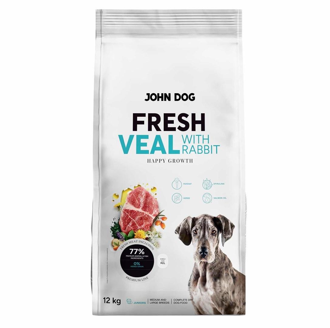 JOHN DOG Fresh Junior – tørfoder til mellem og store hunderacer, 12 kg billede