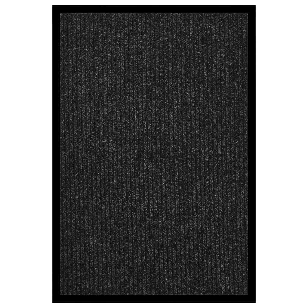 Dørmåtte 80x120 cm stribet antracitgrå