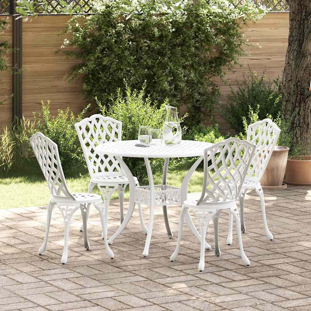 Have Spisebordssæt 5 stk Hvid Aluminium billede