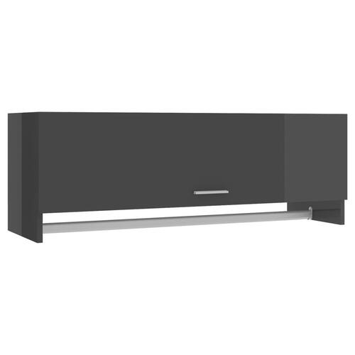 Garderobe 100x32,5x35 cm spånplade grå højglans