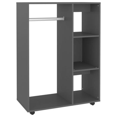Klædeskab 80x40x110 cm konstrueret træ grå