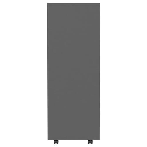 Klædeskab 80x40x110 cm konstrueret træ grå