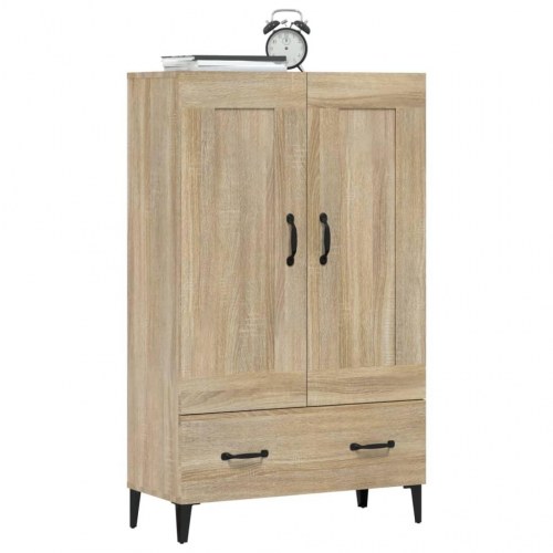 Skab i sonoma-eg, 70×31×115 cm - konstrueret træ med skuffe