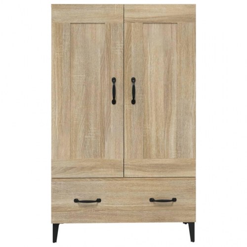 Skab i sonoma-eg, 70×31×115 cm - konstrueret træ med skuffe