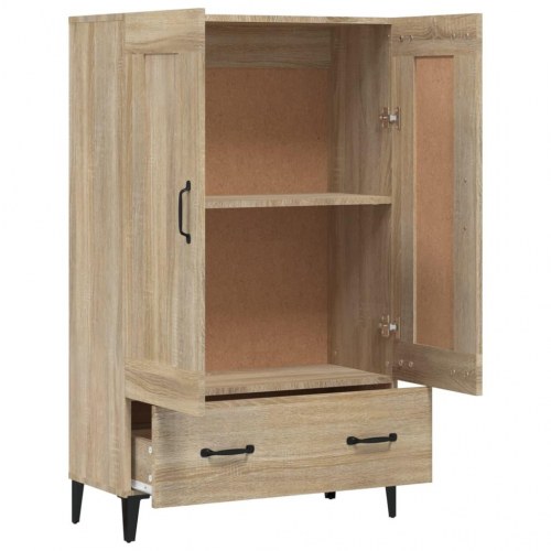 Skab i sonoma-eg, 70×31×115 cm - konstrueret træ med skuffe