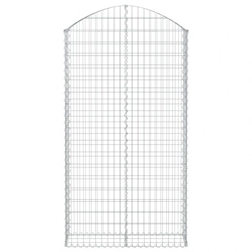 Buet gabionkurv 100x30x180/200 cm galvaniseret jern