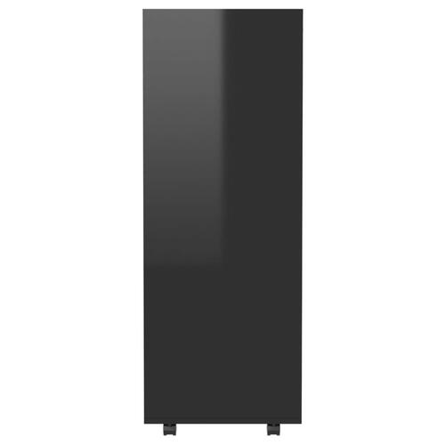 Klædeskab 80x40x110 cm konstrueret træ sort højglans