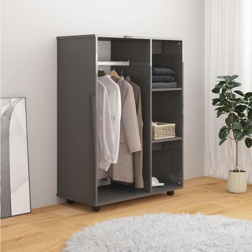 Garderobe 80x40x110 cm spånplade grå højglans