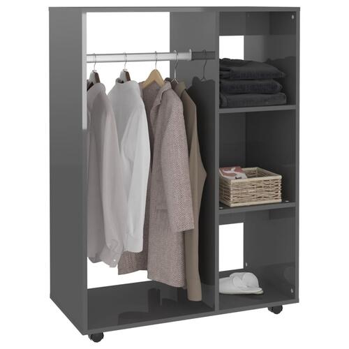 Garderobe 80x40x110 cm spånplade grå højglans