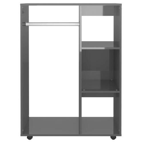 Garderobe 80x40x110 cm spånplade grå højglans