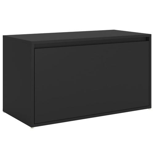 Entrébænk 80x40x45 cm konstrueret træ sort