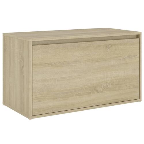 Entrébænk 80x40x45 cm konstrueret træ sonoma-eg