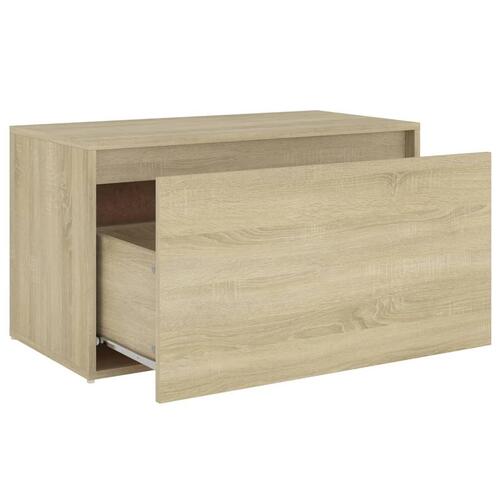 Entrébænk 80x40x45 cm konstrueret træ sonoma-eg