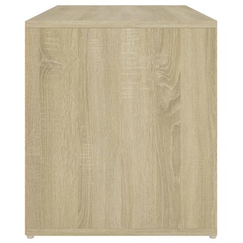 Entrébænk 80x40x45 cm konstrueret træ sonoma-eg