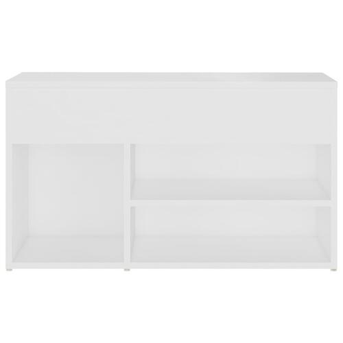 Skobænk 80x30x45 cm konstrueret træ hvid