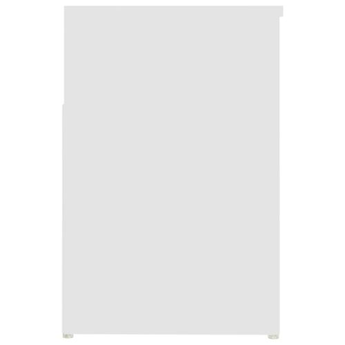 Skobænk 80x30x45 cm konstrueret træ hvid