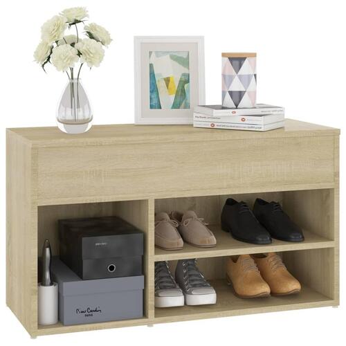 Skoreol 80x30x45 cm konstrueret træ sonoma-eg