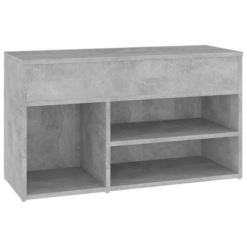 Skoreol 80x30x45 cm konstrueret træ betongrå