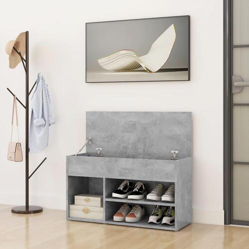 Skoreol 80x30x45 cm konstrueret træ betongrå