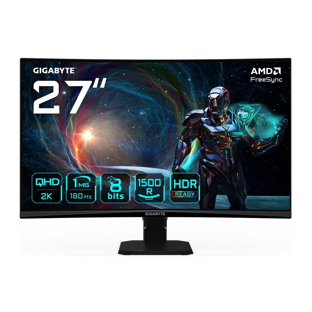 Gigabyte GS27QCA 27" QHD buet gaming-skærm - 180 Hz, 1 ms, FreeSync, HDR Ready billede