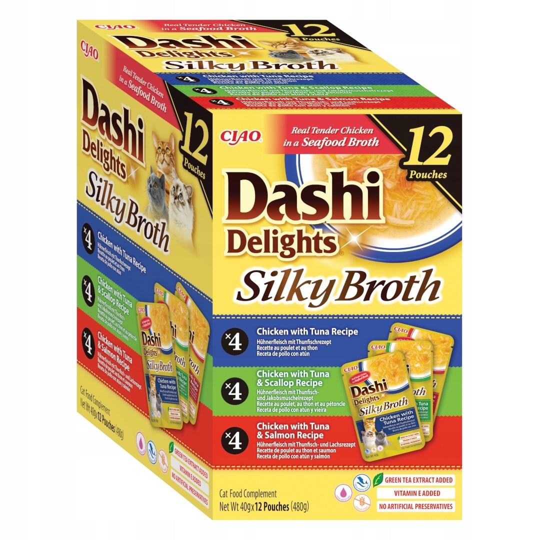 INABA Dashi Delights Silky Broth kyllingemix â vÃ¥dfoder til kat â 12Ã40 g billede