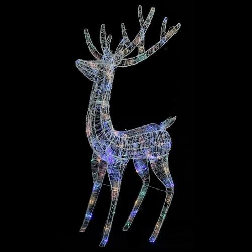 Julerensdyr XXL 180 cm 250 LED'er akryl flerfarvet