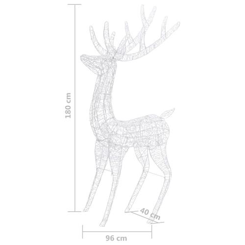 Julerensdyr XXL 180 cm 250 LED'er akryl flerfarvet