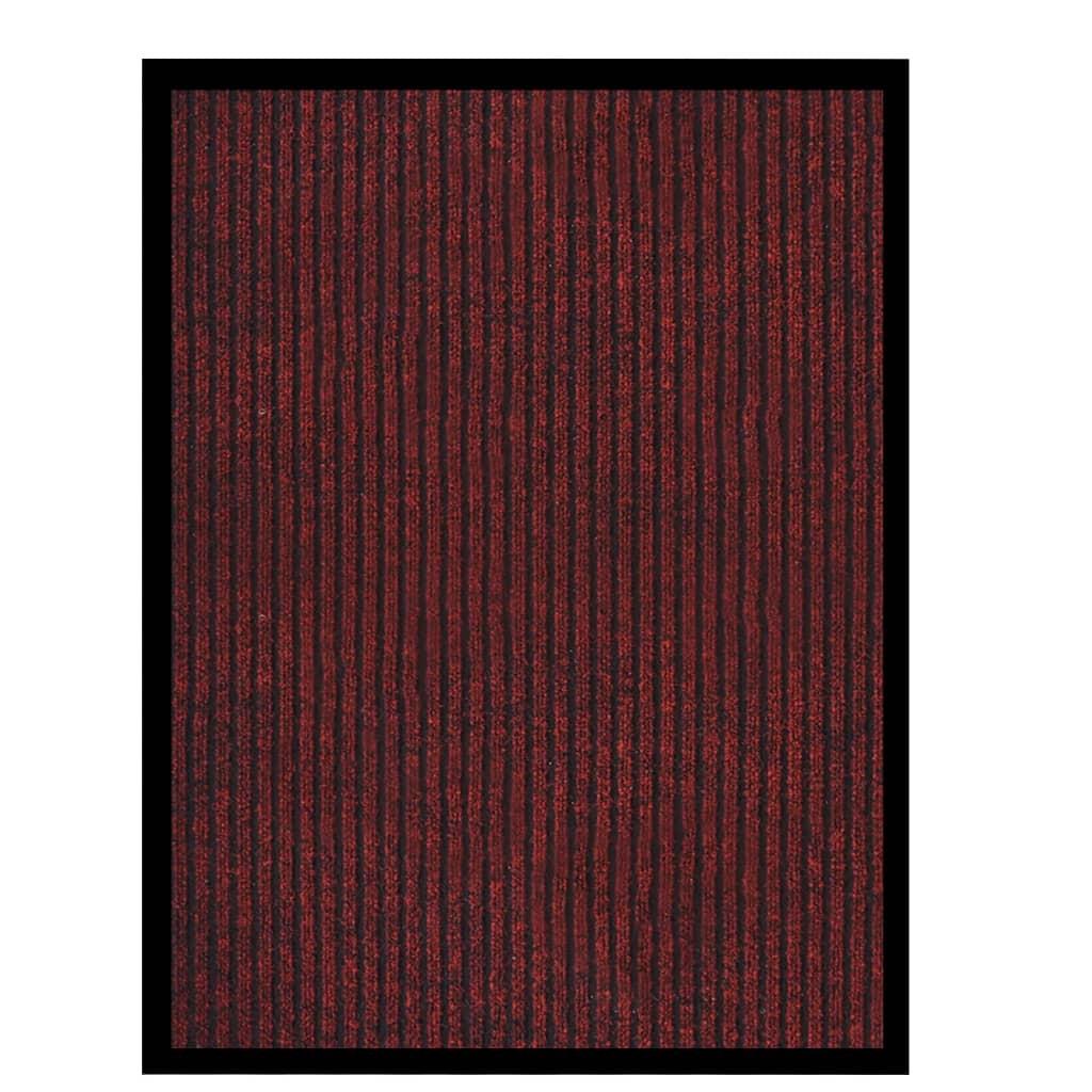 Dørmåtte 60x80 cm stribet rød