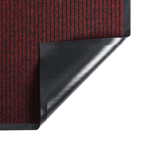 Dørmåtte 60x80 cm stribet rød
