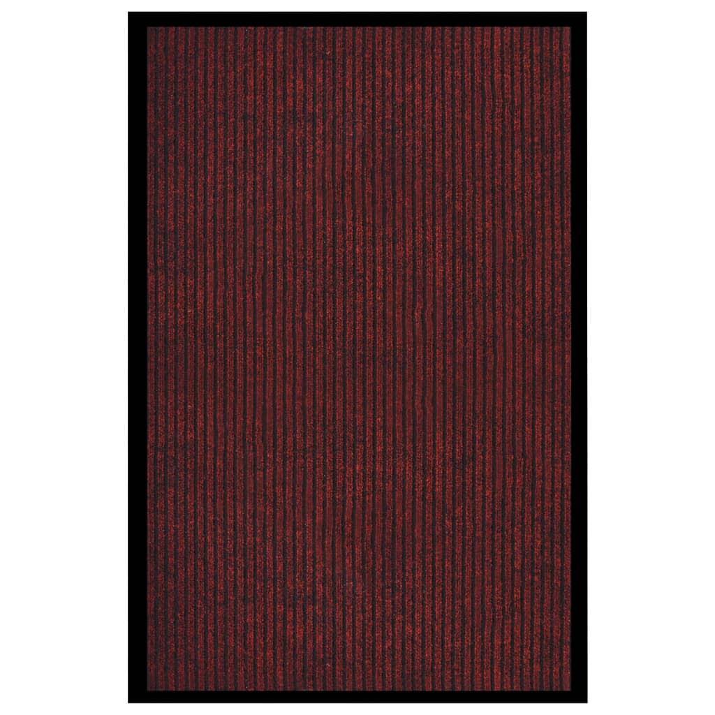 Dørmåtte 80x120 cm stribet rød