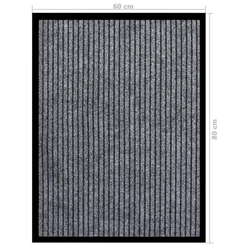 Dørmåtte 60x80 cm stribet grå