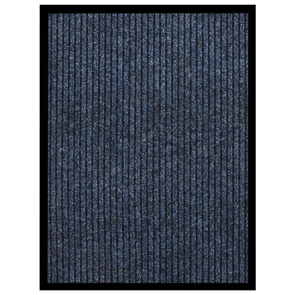 Dørmåtte 60x80 cm stribet blå