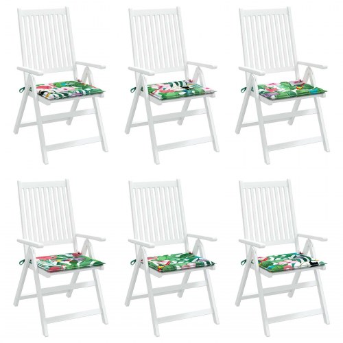 Stolehynder 6 stk. i Oxford stof - flerfarvet 50 x 50 x 3 cm