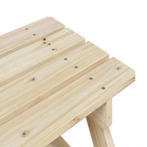 Picnicbord til 4 børn med parasol - massivt grantræ