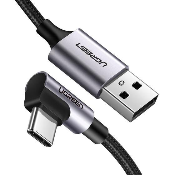 USB-C kabel 1 m – UGREEN USB-A til USB-C, v2.0, sort/sølv billede