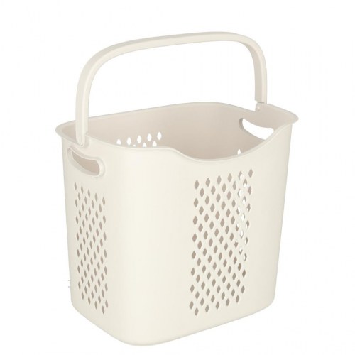 Vasketøjskurv med dobbelte kurve på hjul - plast, 44 × 77,5 × 32 cm (OUTLET A)