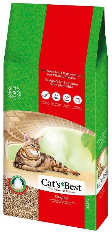 Cat's Best Original kattegrus af trÃ¦fibre â 30 l billede