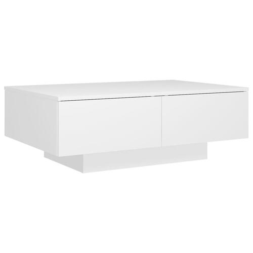 Sofabord 90x60x31 cm konstrueret træ hvid
