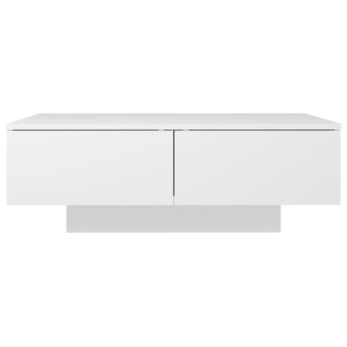 Sofabord 90x60x31 cm konstrueret træ hvid