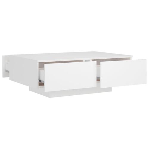 Sofabord 90x60x31 cm konstrueret træ hvid
