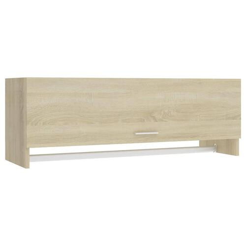 Garderobeskab 100x32,5x35 cm konstrueret træ sonoma-eg